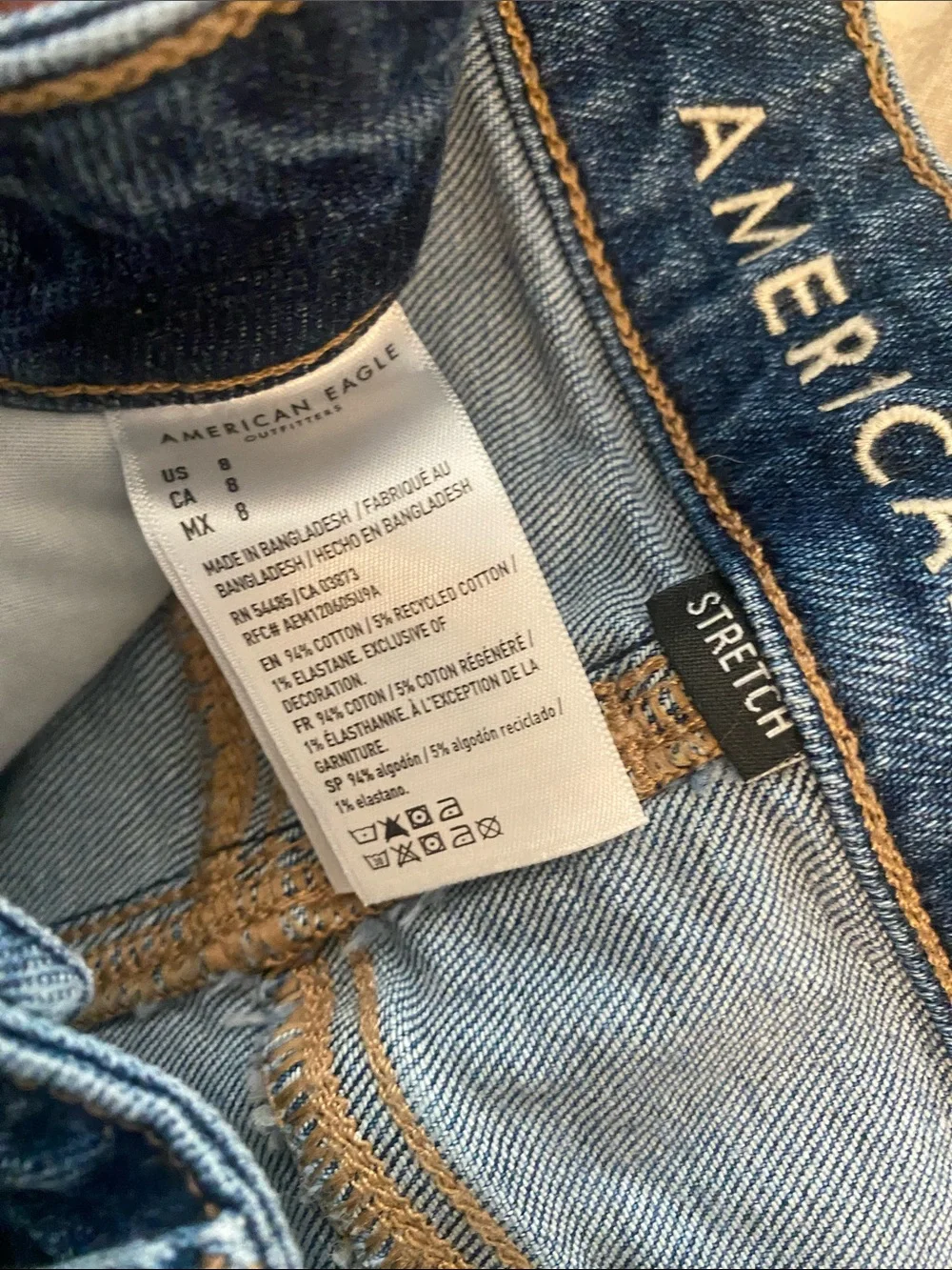 American Eagle Outfitters Indigo Rolled-Hem Denim Shorts - Picture 2 of 5
